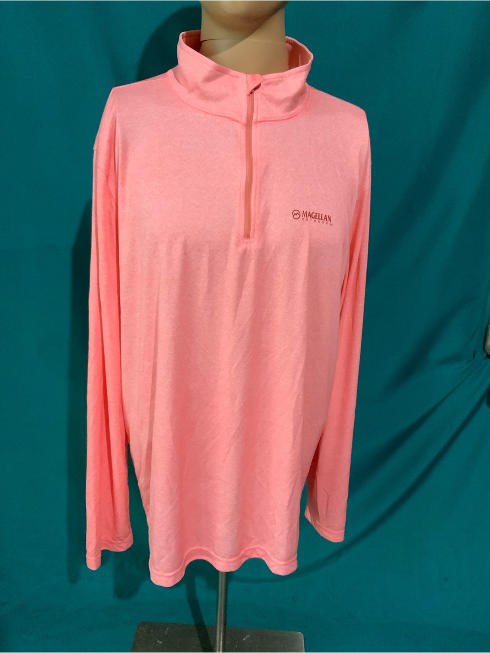 MAGELLAN OUTDOORS, MEN’S CORAL CLASSIC FIT 1/4 ZIP FISHING PERFORMANCE PULLOVER